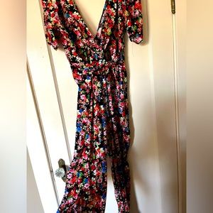 Floral cropped jumpsuit